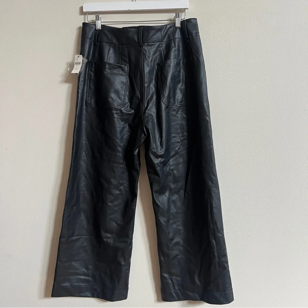 Maeve Anthropologie The Colette Faux Leather Cropped Pants - Picture 5 of 5
